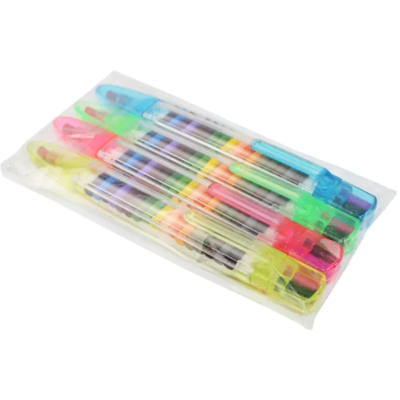 BECOL Wholesale Multi Color Creative Cute Crayons Non Toxic 20 Colors Private Label Kids Crayon Sticks for Painting