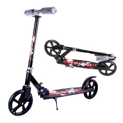 Mini adult folding city scooter with safe wide 2 wheel kick scooters foot scooters for adult