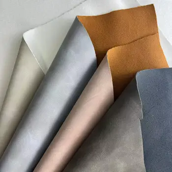 Synthetic Suede PU Leather Fabric Factory Price Stocklots 0.9mm for Sofa,Suede Pu Leather fabric