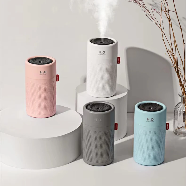 Rechargeable USB 750mL Portable Air Humidifier Home Office Desktop Continuous Intermittent Spray Colorful Night Light Humidifier