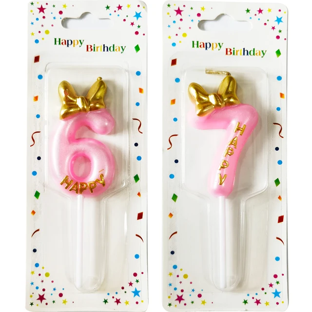 Wholesale Number Candles 0-9 Wax Cake Candle for Party Decoration Supplies Gift Set