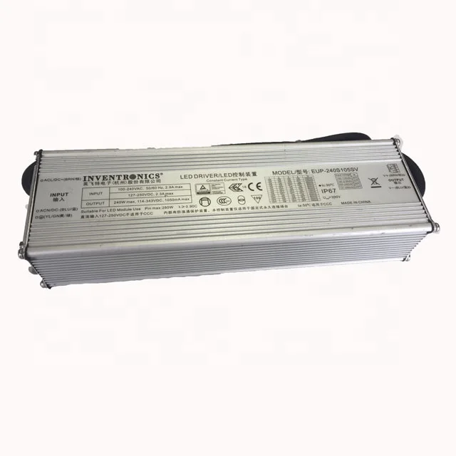 240W Inventronics Waterproof IP67  Constant Current Led Driver 100v Dc Output Led Driver