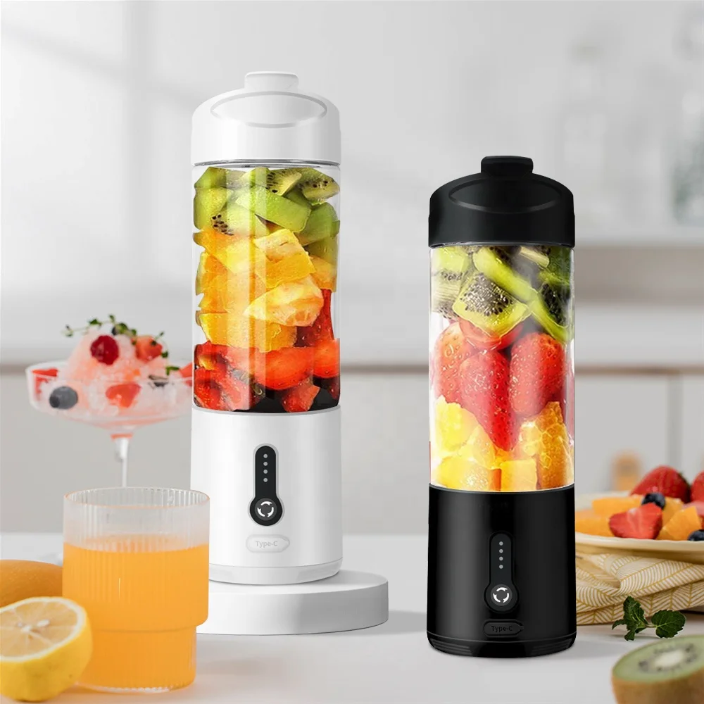 ポータブルUSB充電式ブレンダー 530ml 1年保証 手持ち電動ミキサー