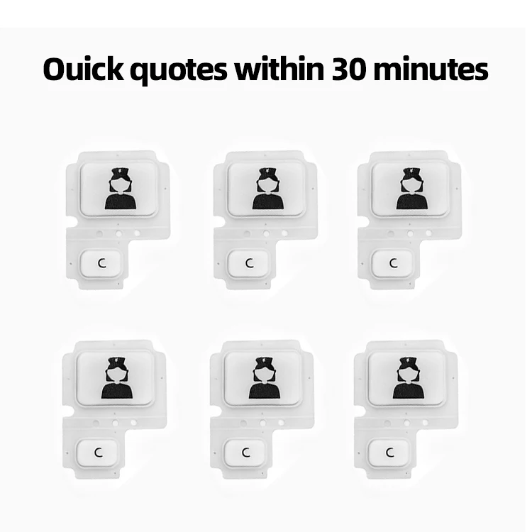 Custom Silicone Keypad Solutions Factory Direct Pricing Hardness 30-80 Shore Backlit Options Adhesive Layers for Electronics