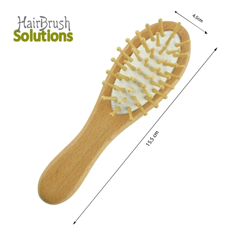 Factory Direct Sale Natural Goat Bristles Baby Hair Brush Small Wood
