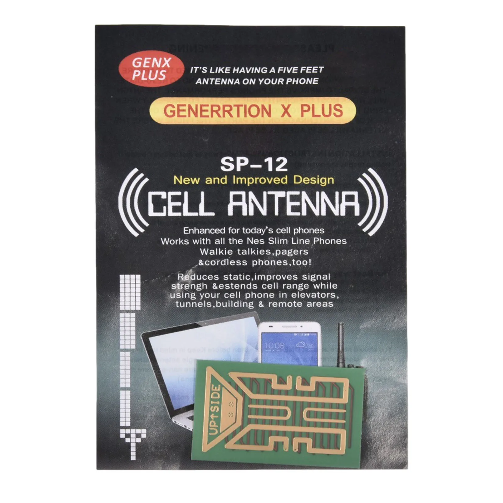 5-Pack Phone Signal Booster Stickers – Antenna Enhancer For Mobile, Walkie-Talkie, PDA In Weak Signal Areas