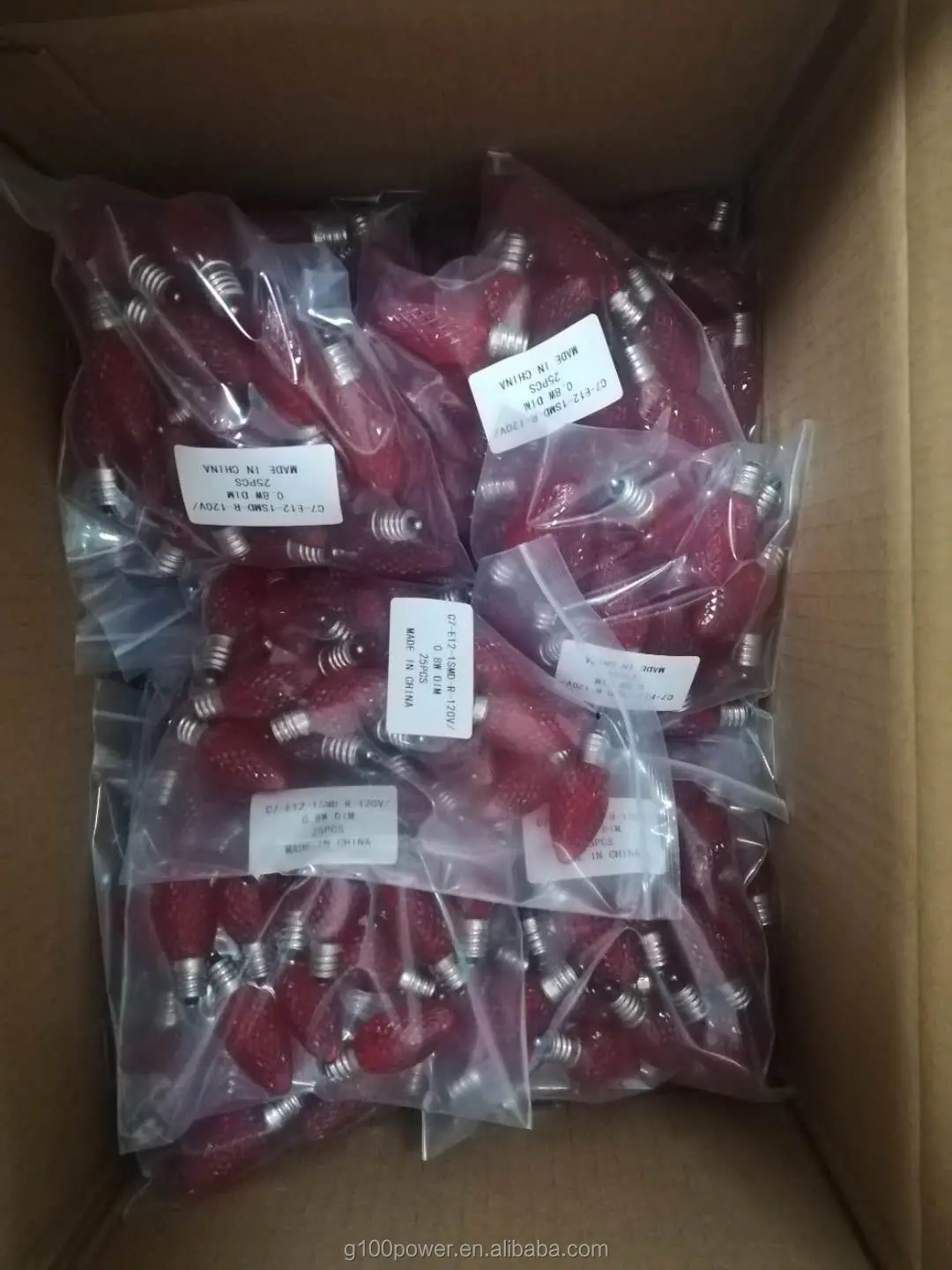 Commercial Outdoor Christmas Light Bulb Led C7 Warm White Deluxe Candelabra Base Faceted Finish