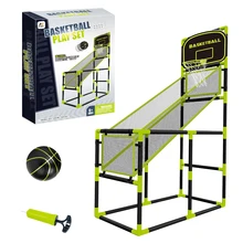 Kids Arcade Basketball Stand Play Set With 5.5 Inch Basketball Indoor Outdoor Game Play Basketball Training Equipment