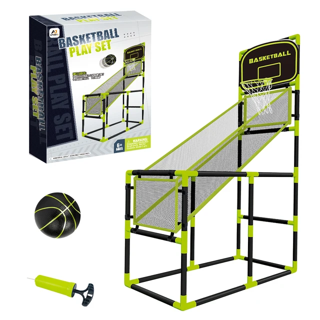 Kids Arcade Basketball Stand Play Set With 5.5 Inch Basketball Indoor Outdoor Game Play Basketball Training Equipment