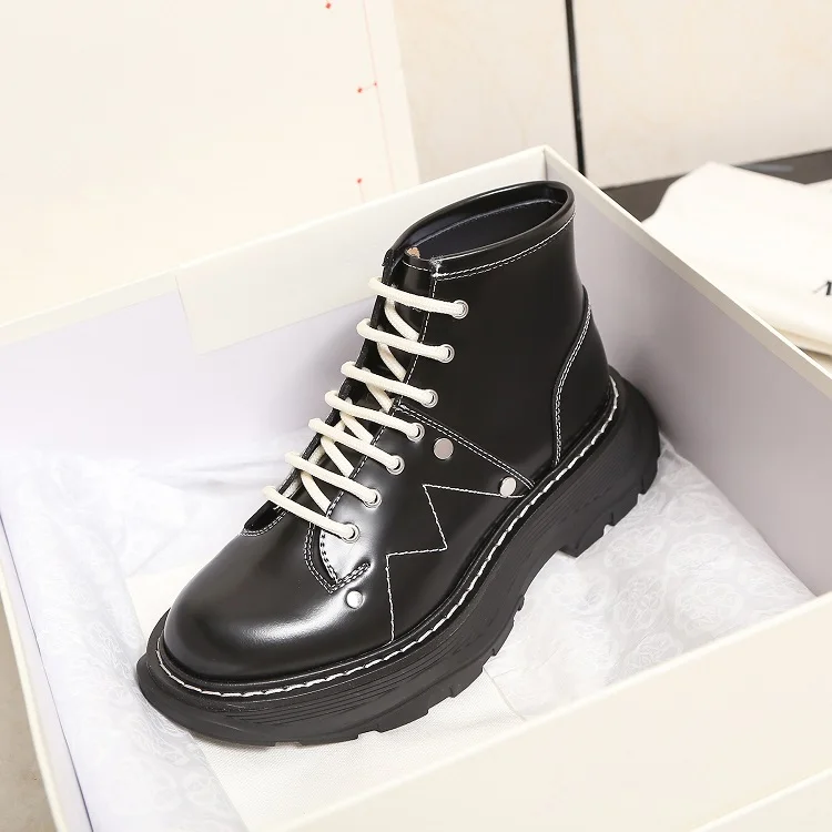 Women Oxford Shoes Black Oxford High Tops Platform Women Casual Shoes Lace Up Fashion Sneakers