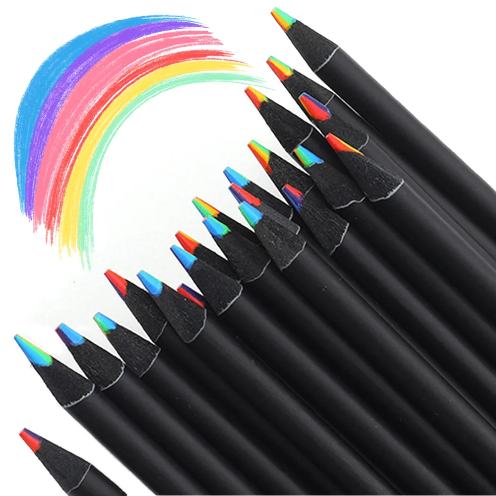 7 Color Rainbow Colored Pencils For Coloring Books And Drawing_voghion.com