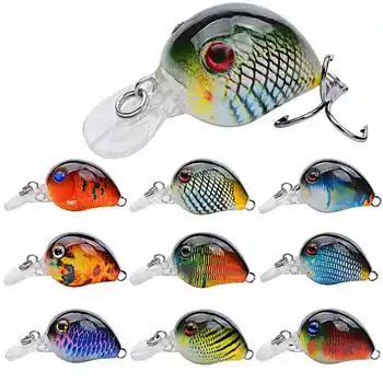 Palmer 3.3cm 2g 9pcs/box Hard Mini Crank Lure Fishing Lures Set Plastic Minnow Bionic Hard Baits Long Cast Bait With Hook – Minnow – view 2