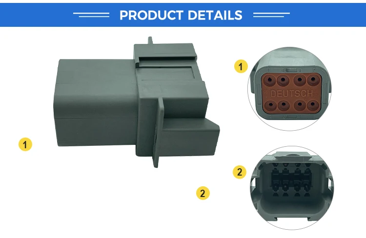 8-way Deutsch DT plug shrink boot with wedge lock for many marine, automotive, racing and industrial applications supplier