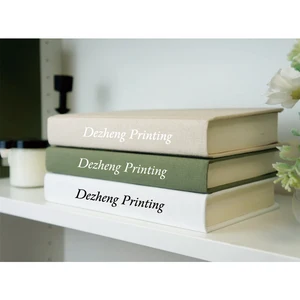 Custom Decorative Book for Stacking on Coffee Tables & Bookshelves Fabric Cover for Interior Design & Home Decor