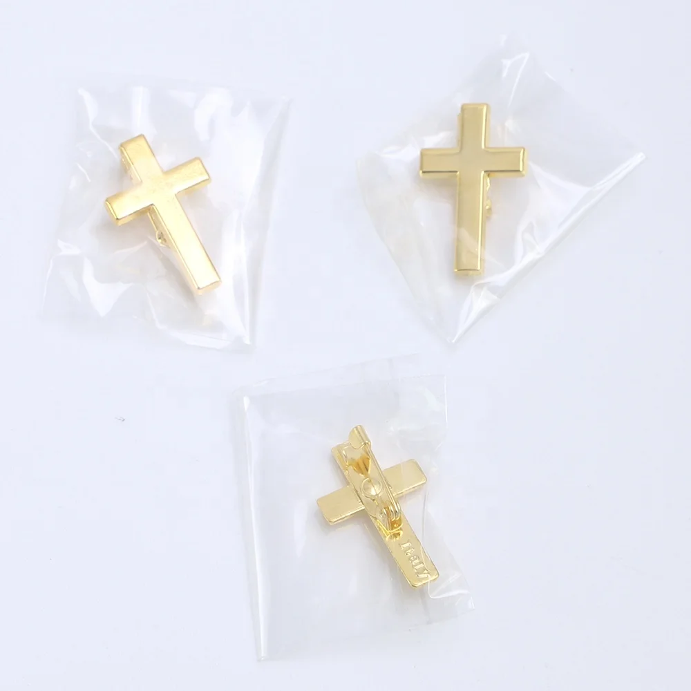 "I Have Called You By Name" Cross Lapel Pin | 1 1/8 Inch Bronzed Tone | Religious Gift, Tie Tack, Brooch - View #10
