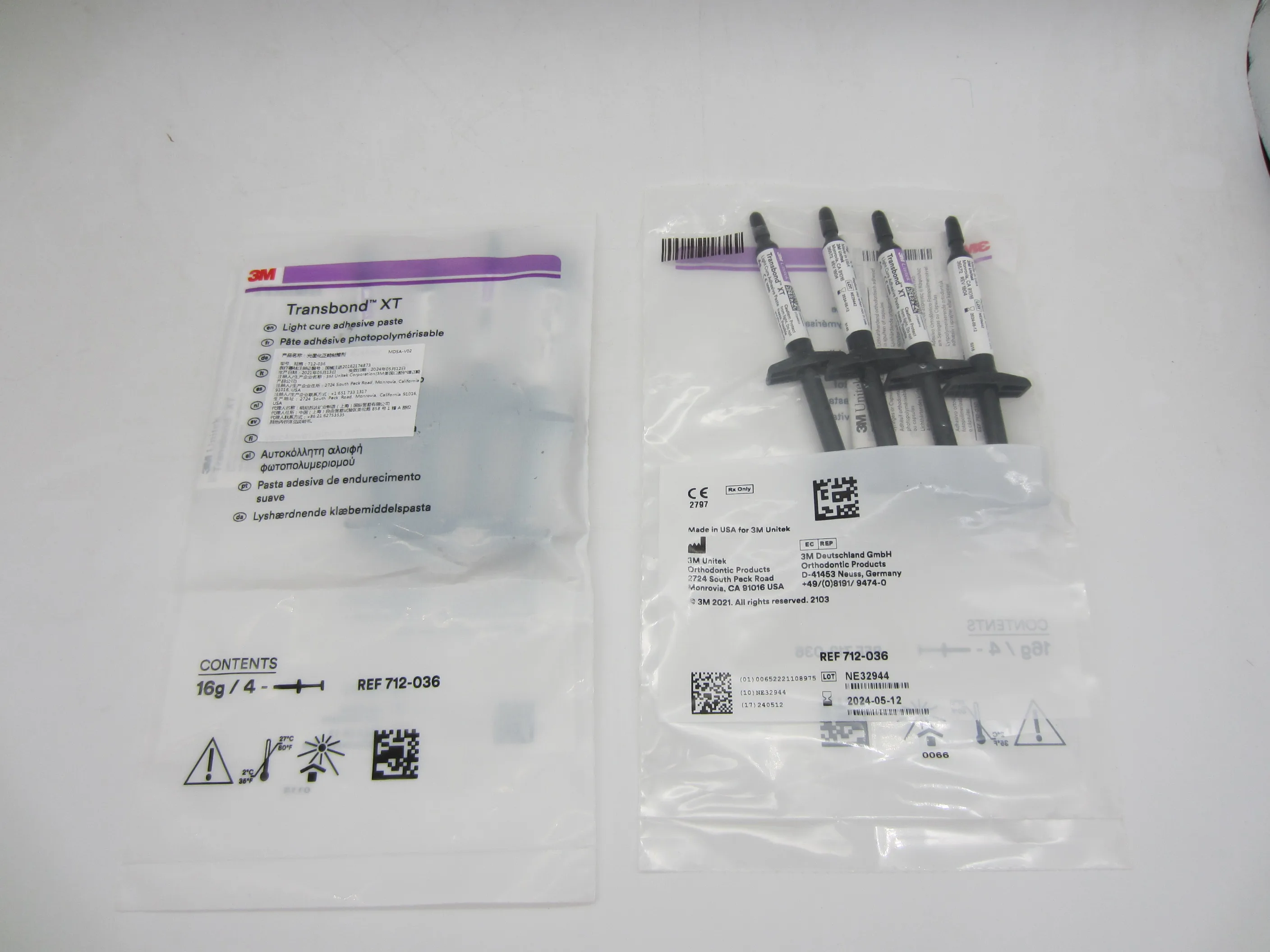 4*4g Transbond XT Стоматологическая Ортодонтическая светоотверждаемая клейкая паста