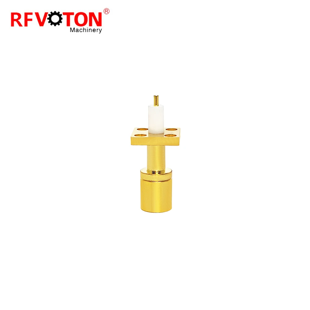 Factory Supply SMB Female Jack Flange 4 Holes Solder for PCB Panel Mounting Terminal RF Coax Coaxial Connectors in Stock