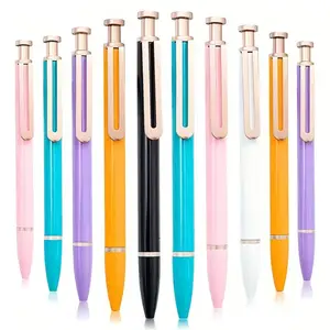 P5043 New Creative Direct-from-Manufacturer Metal Oil-Based Ballpoint Pen Push-Button Design Customizable Logo Printing for