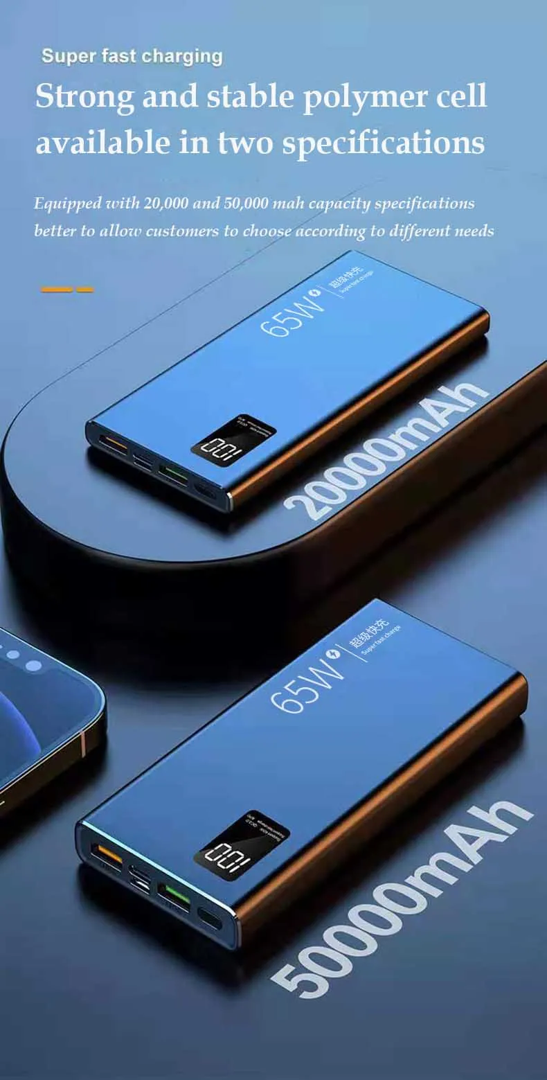 100w Wholesale Mobile Mini Laptop Power Bank 10000mah 20000mah 30000mah