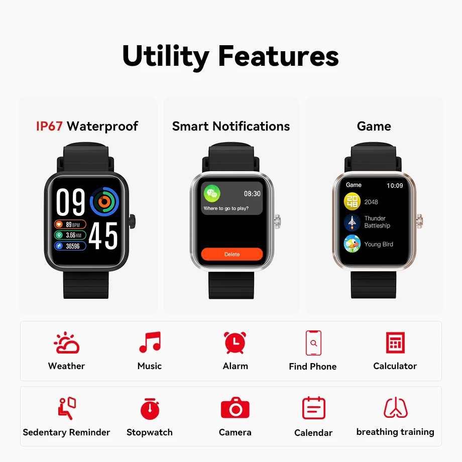 Maxtop Smart Watch Water Resistant Man Watch Smart Flip Smart Watch