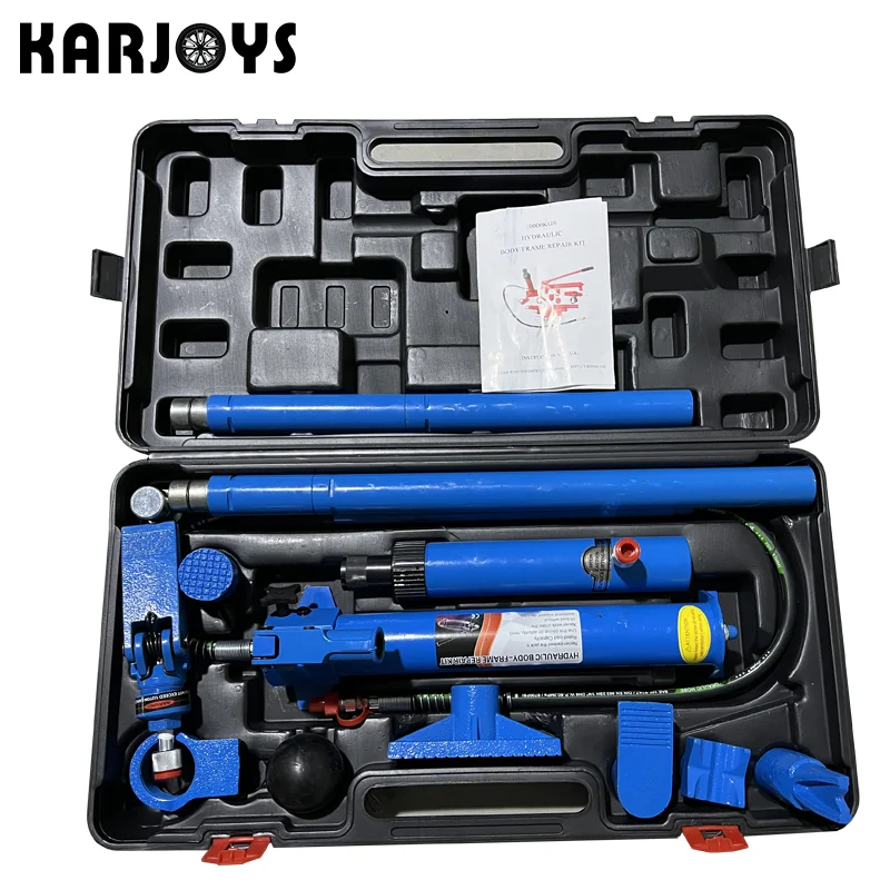 Karjoys მოცემული ხარისხი 10 ტონის Porta Power Hydraulic Body Frame Repair Kit Tools Jack სწრაფი მოწინააღმდეგები