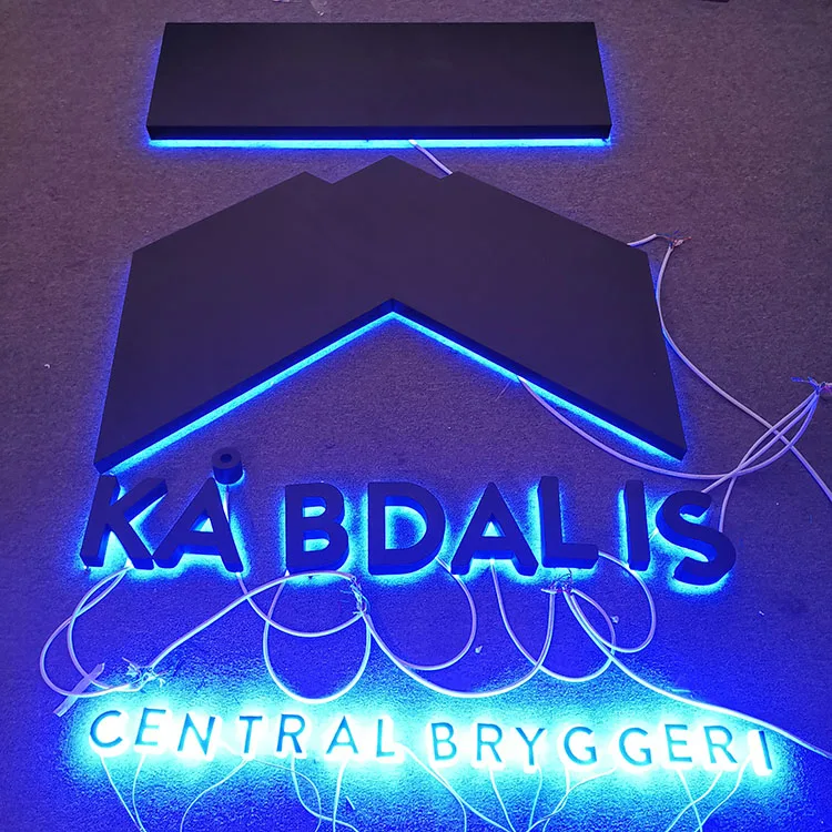 Hot products for LED resin acrylic open closed sign board RGB logo sign led display letter signs Acrylic front alphabet letter
