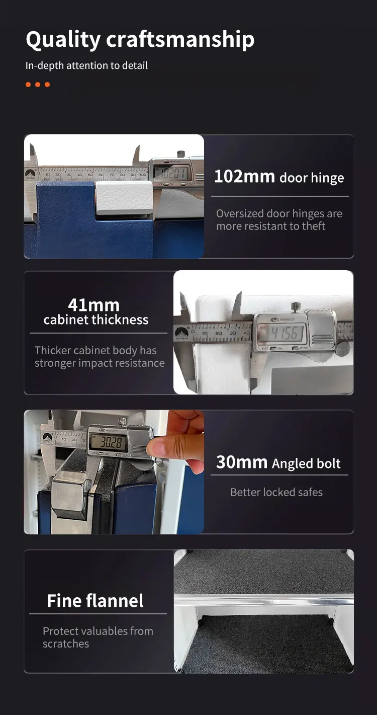 CEQSAFE Factory Direct Sales Biometric Jewelry Deposit Safes Box Heavy Home Metal Money Fireproof Safe Box factory