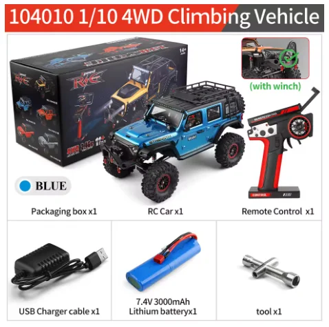 クローラーラジコン WLtoys 1/10 ロッククローラーRCカー 4WD 電動クライミングカー 玩具
