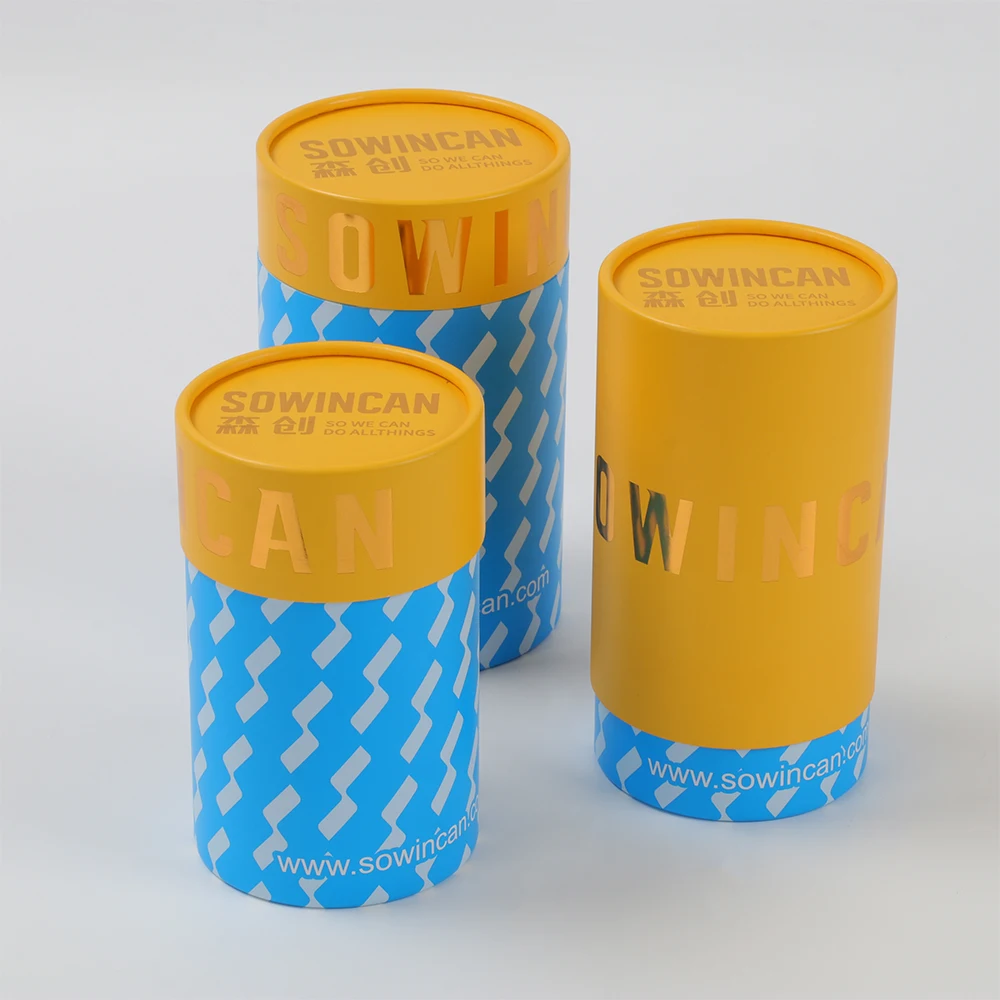 Professional Manufacture Food Grade Recycled Material Cylinder Cardboard Paper Packaging Cans Round Tube for Tea details