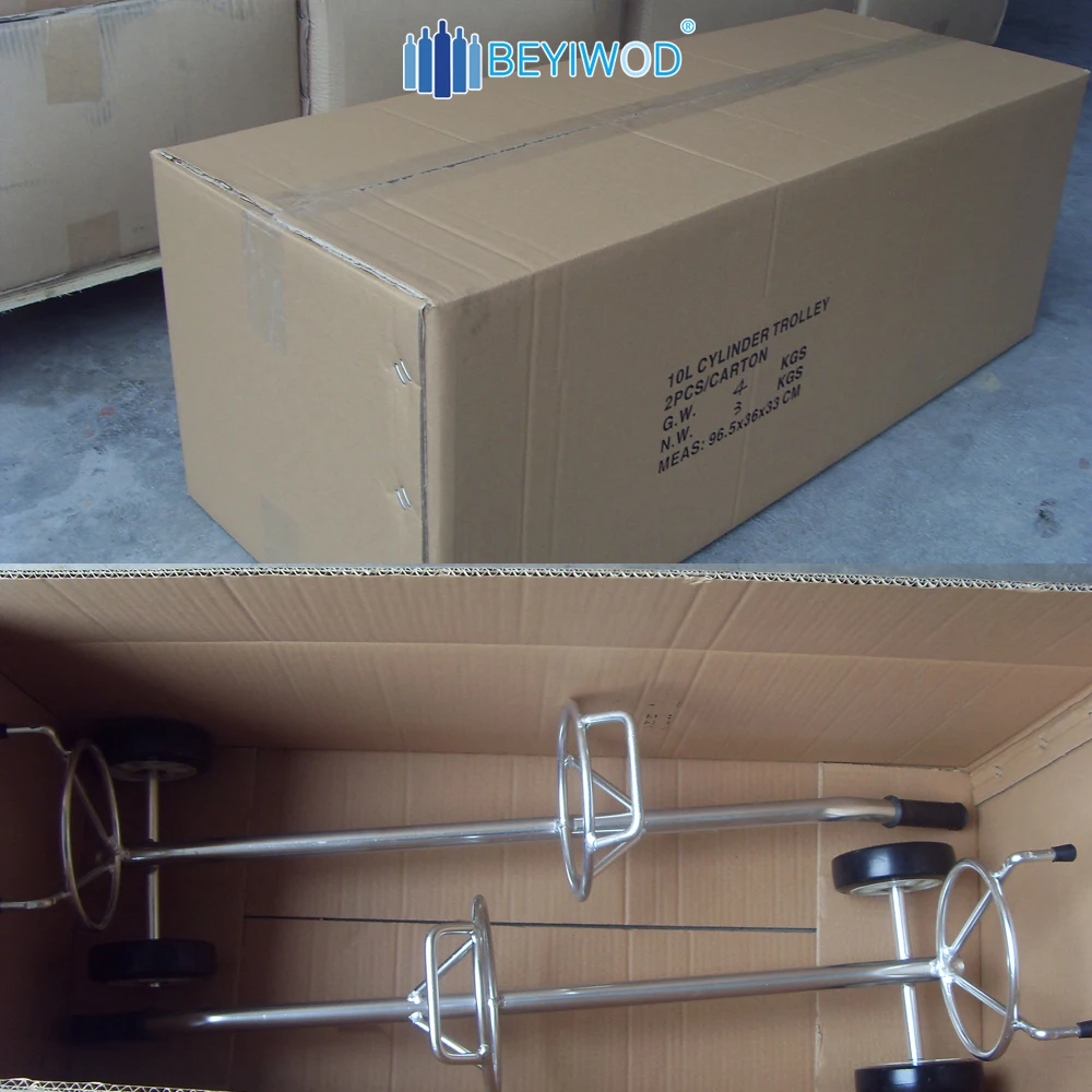BEYIWOD - 10 л/40 л/50 л ручной медицинский кислородный газовый баллон тележка/тележка для больничного использования