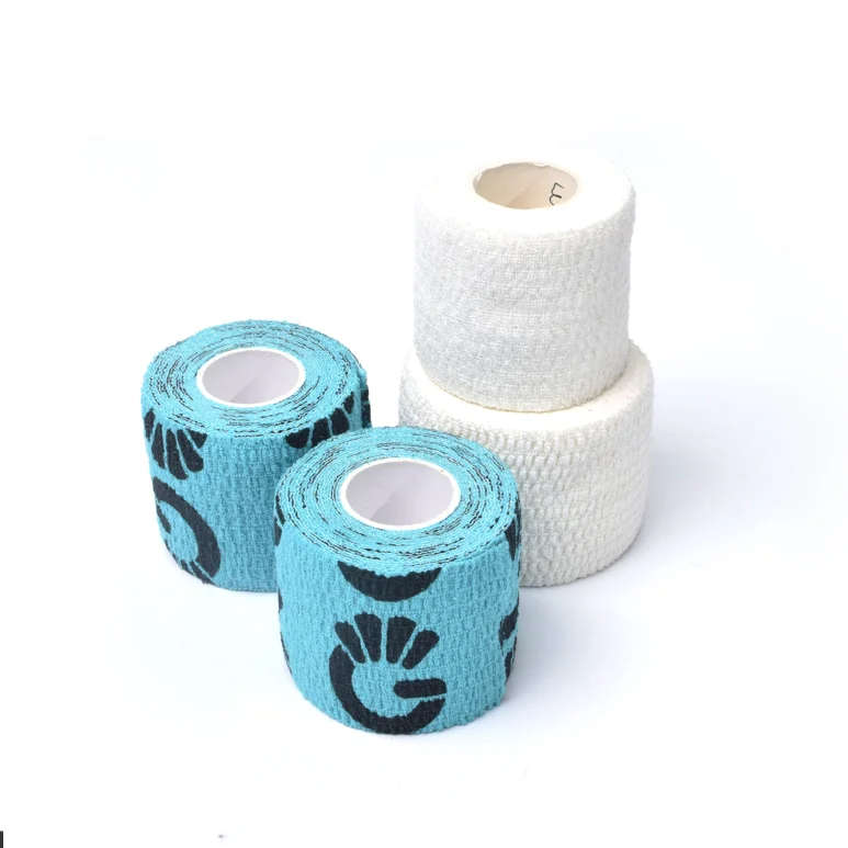 Professional OEM Cotton Fabric Lightwrap Light EAB Elastic Adhesive Bandage with printing