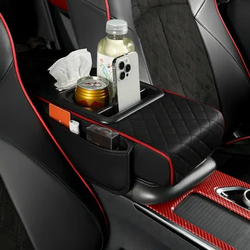 2025 New Car Accessories Interior Organizers  5-in-1 Car Armrest Cushion Center Console Cover Car Armrest Pad Cushion Protector