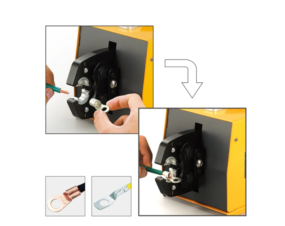 FEK-300L 8-300mm2 Lug Hexagon Pneumatic Terminal Crimping Machine Portable Crimping Tools