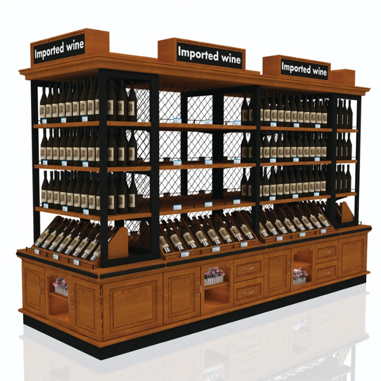 New Design Center Island Wine Display Racks Living Room bar Wine ...