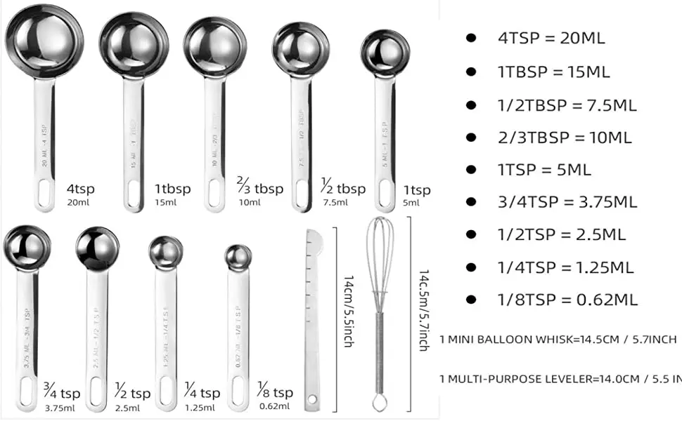 Measuring Spoons Set | U-Taste 9 Pieces