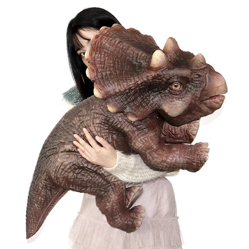 Realistic Life Size Baby Dinosaur Hand Puppet for Kids Adult