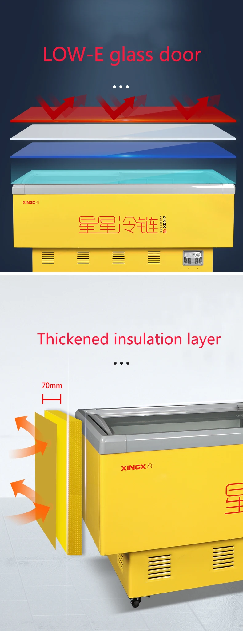 SD436BP SD516BP SD636BP Xingxing Chest showcase Freezer FREEZER
