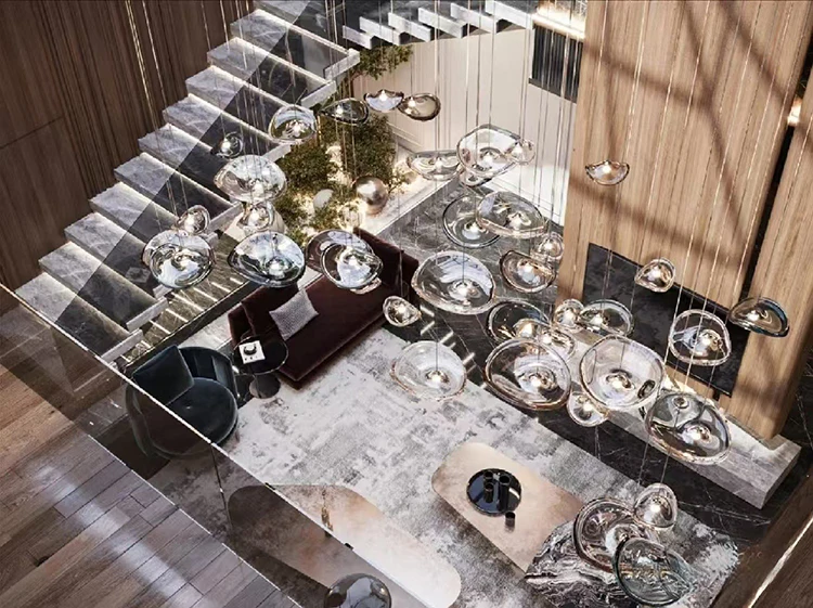 Modeling Chandelier Light Luxury Creative Light Home Decoration Hotel Chandelier Luxury Large Glass Crystal Chandelier