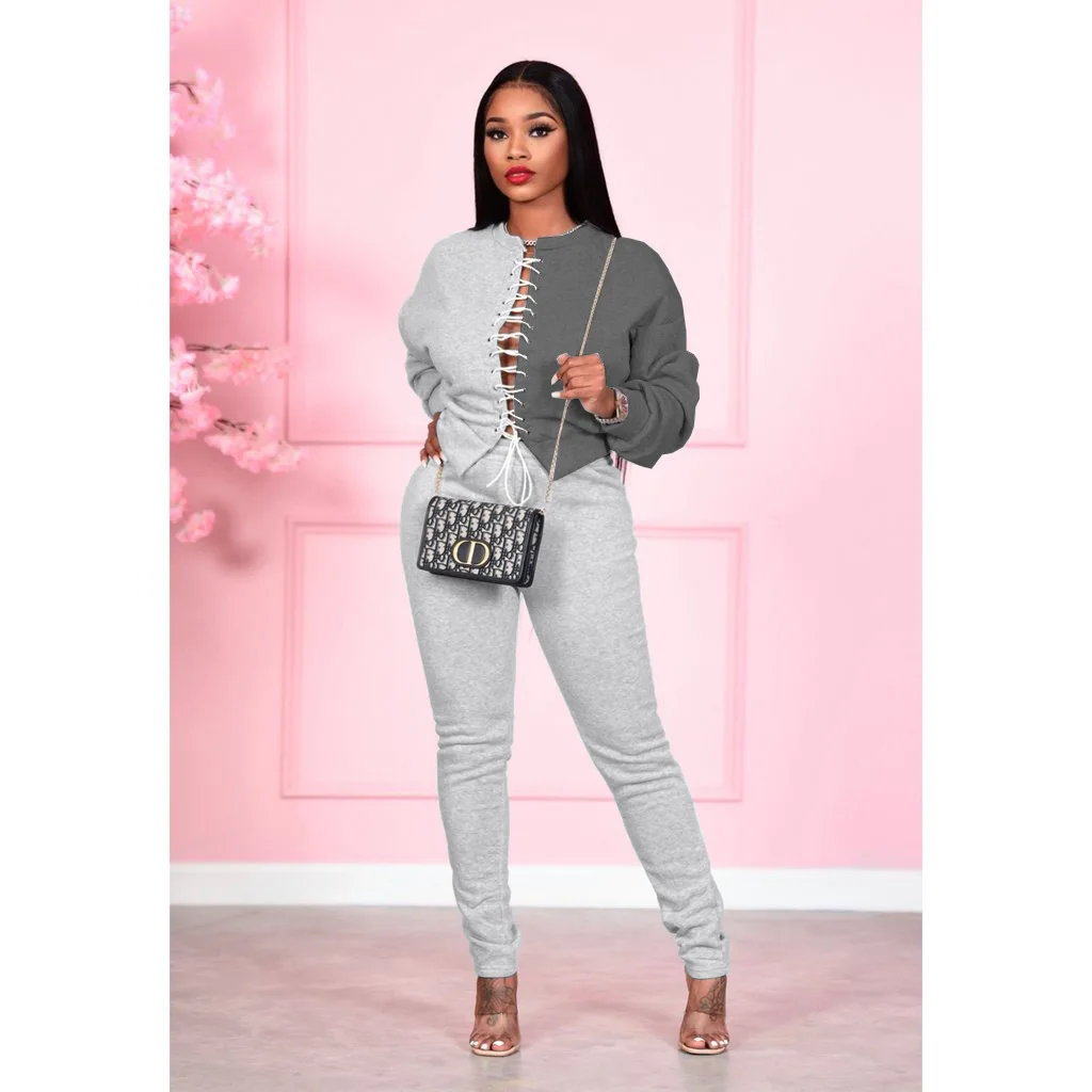 Conjunto De Chándal De Cintura Alta Para Mujer,Leggings Informales Para  Correr,Moda Para Adultos,2022 - Buy Las Mujeres De Moda Casual Top  Pantalones Conjunto,Mujeres Señoras Niñas Otoño Ropa Conjunto,Las Mujeres  Casual Parte Superior