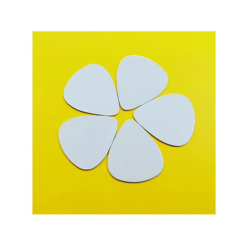 White Blank Dye Sublimation Printable Aluminum Colorful Guitar Picks