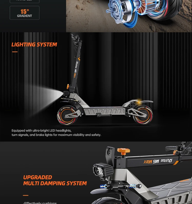 3000W Dual Motor Electric Scooter Power Powerful Adult Off