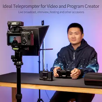 FEELWORLD TP2 Portable 8-inch Professional Teleprompter with Remote Control for DSLR Camera, OEM Factory Direct detail image