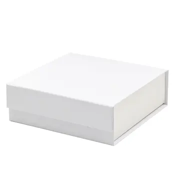 Wholesale plain white square collapsible magnetic stock product gift box for small business