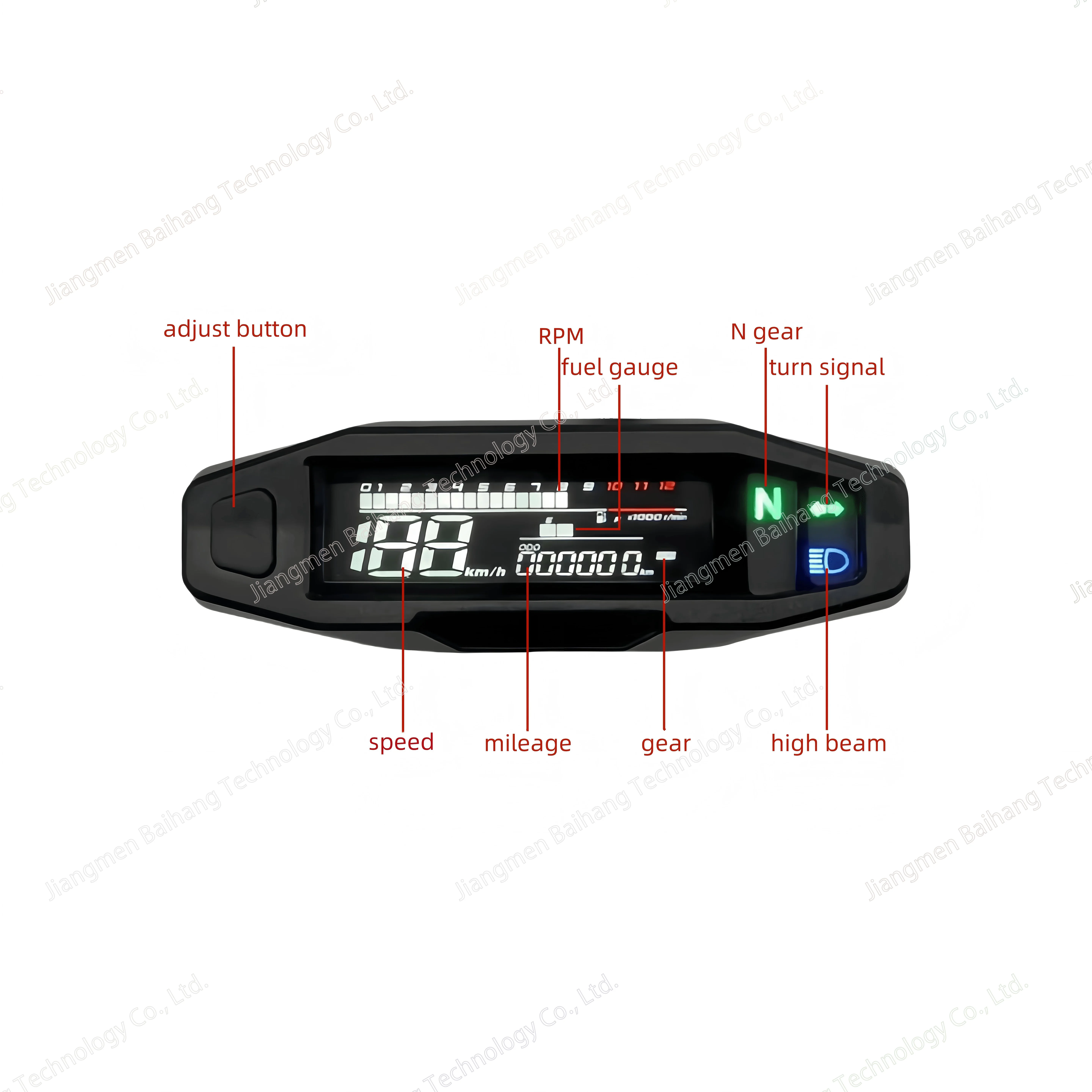 Suitable for Harsh Environments LCD Digital Motorcycle Spido Meter Motorbike Spidometer for Rusi KRY 200 KTM 300 Exc