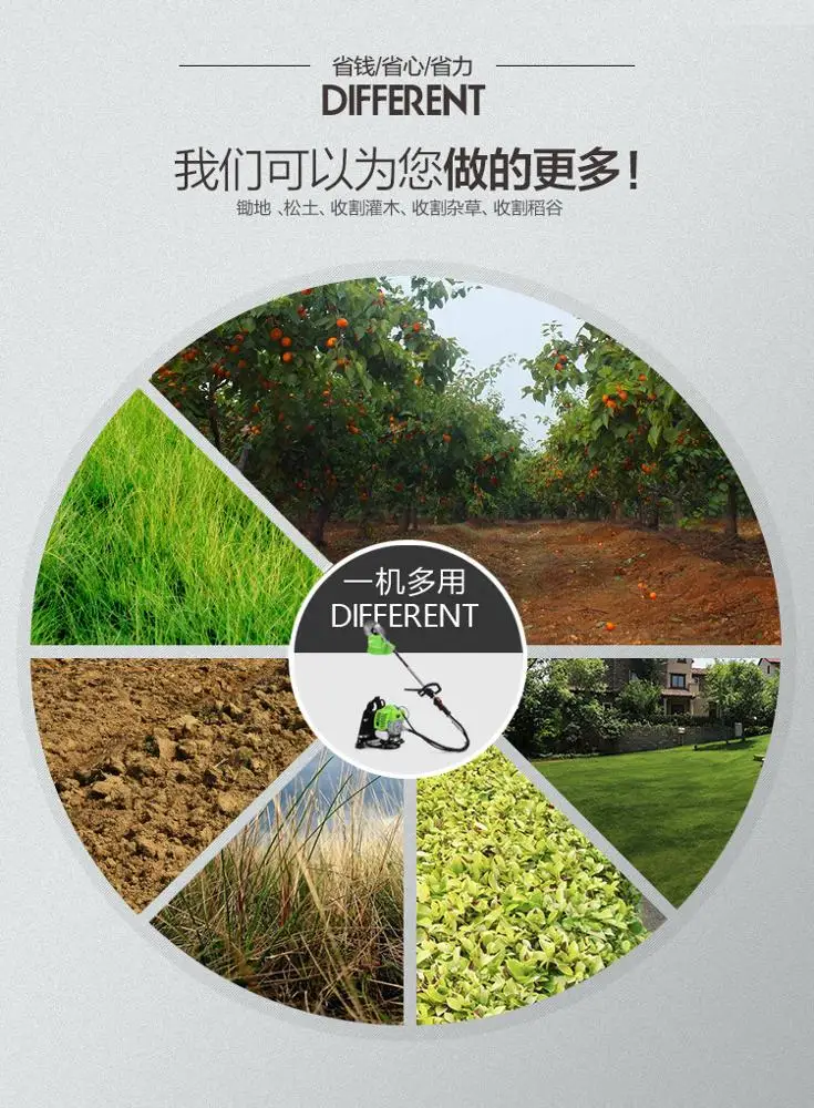Multifunctional Gasoline Power Mini Weeding Machine Knapsack Grass Spader