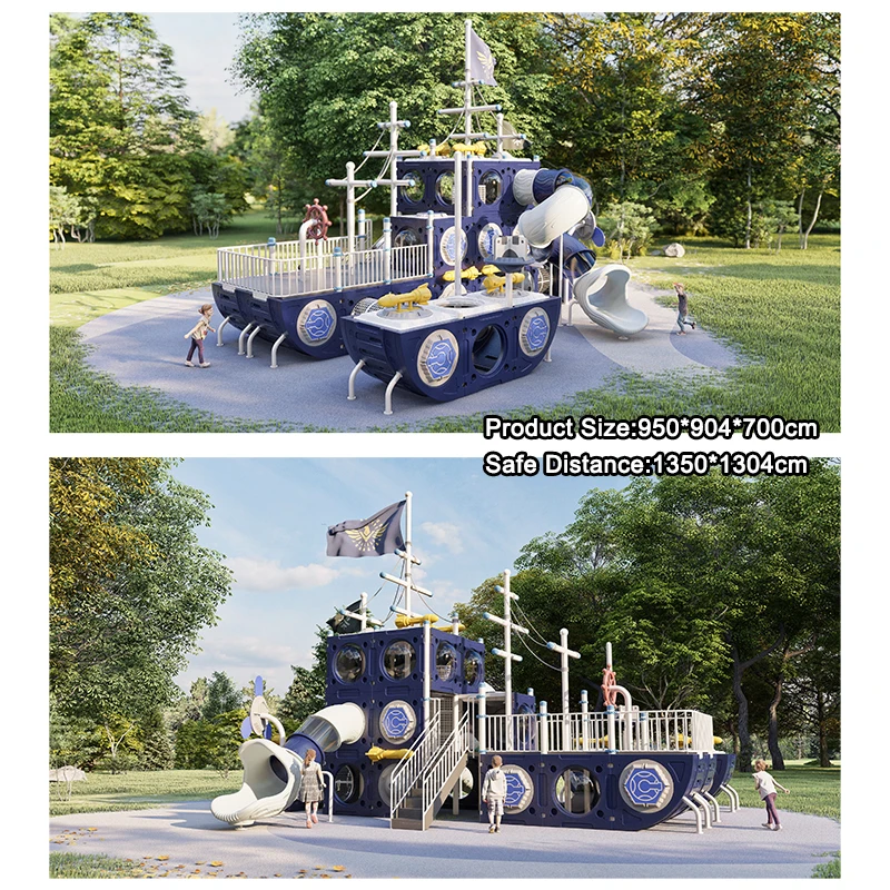 Children Slide Set Preschool Custom Outdoor Playground Equipment For