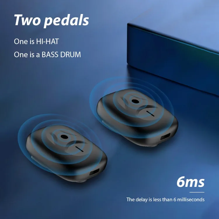 Portable Electronic Drumsticks With Foot Pedals & Dsp Sound Card