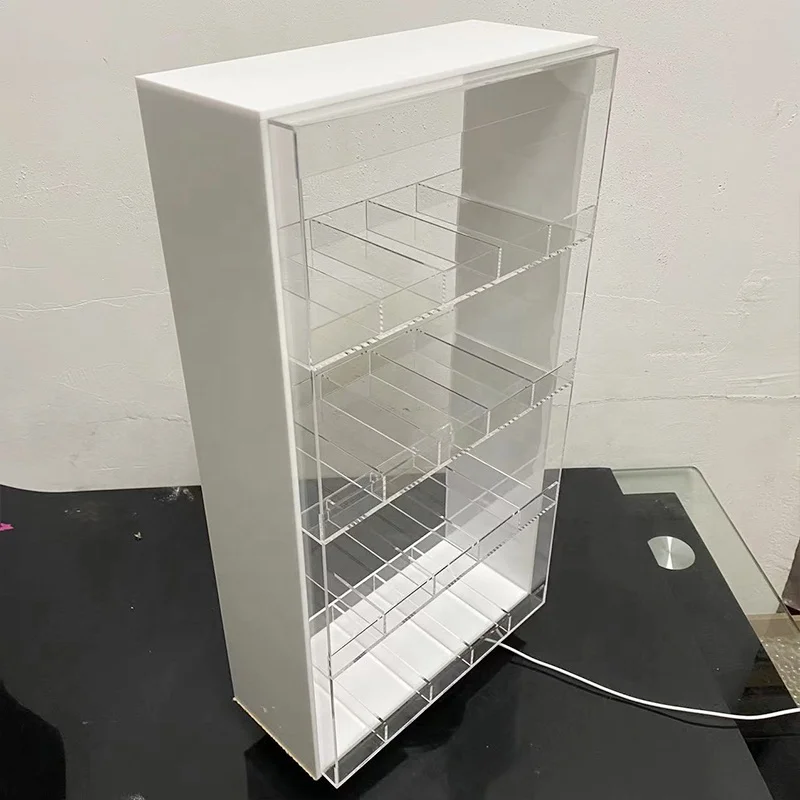 countertop cigarette display Countertop 4 Layer Cigarette Display Rack Acrylic Cigarette Cabinet for  Convenience Stores Smoke Shop With Pushers