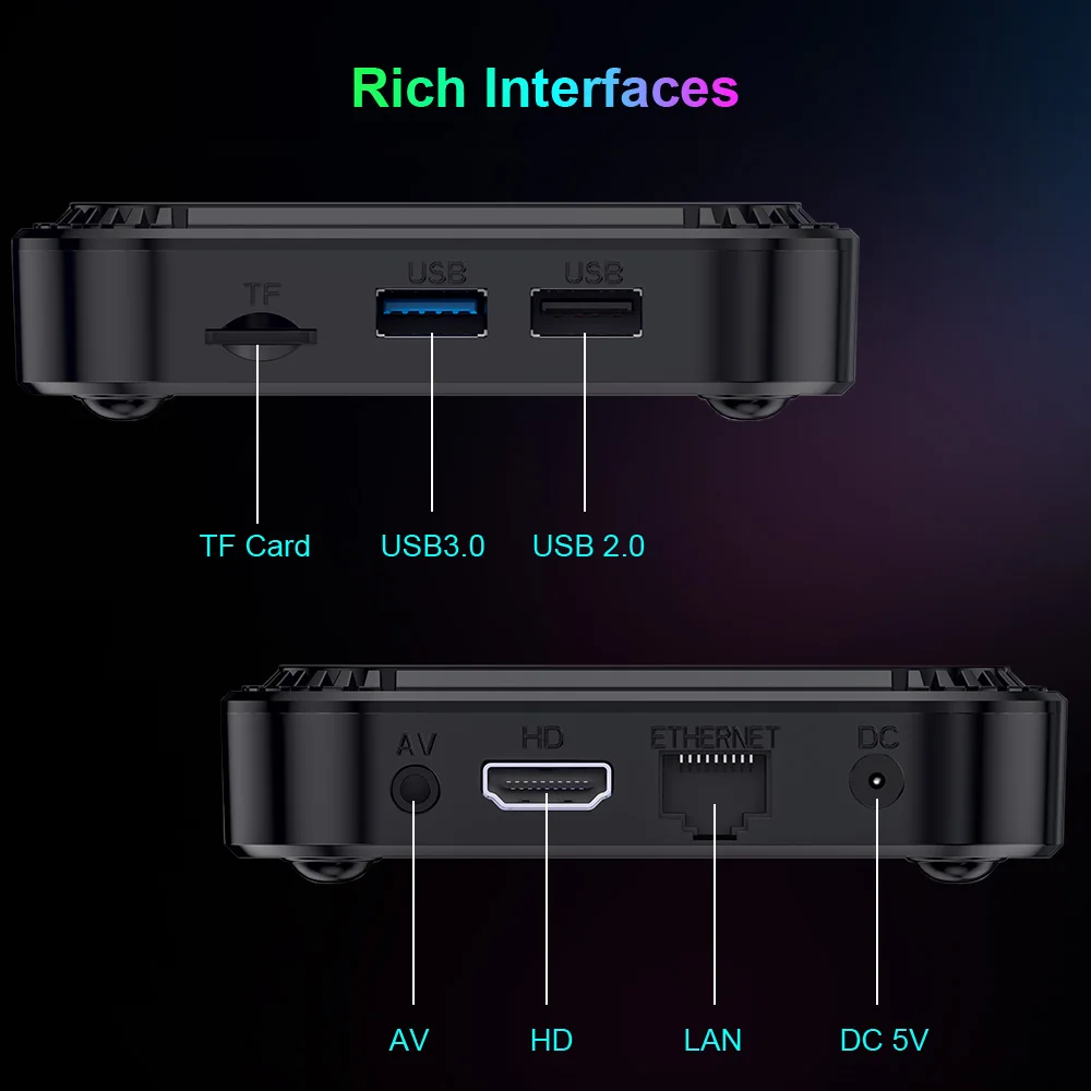 Haoyu Hk1 With Voice Remote Control  Android 13 TV BOX HK1 RBOX K8S RK3528 Dual WIFI 8K Player with BT