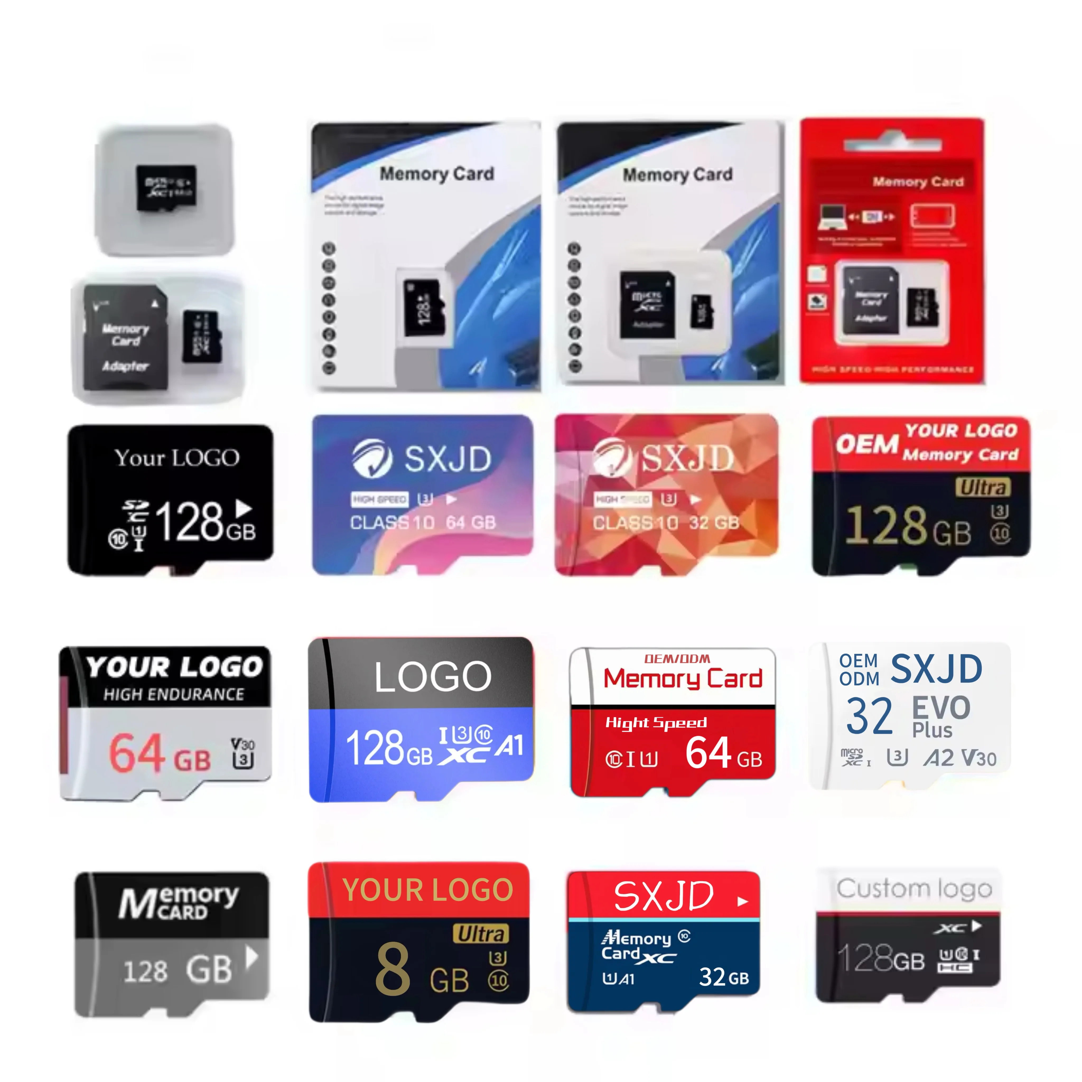 Factory High-Speed Micro TF/SD Card 32GB 1TB Class 10 U3 128GB Phone Memory Card 256GB for Wii PS Vita 32GB 1TB Scan Disk for